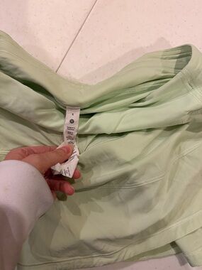 lululemon pace rival  Skirt in Light Mint Green 15”